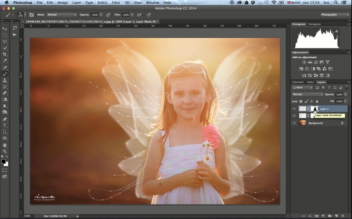 photoshop tutorial for adding fantasy wing effect