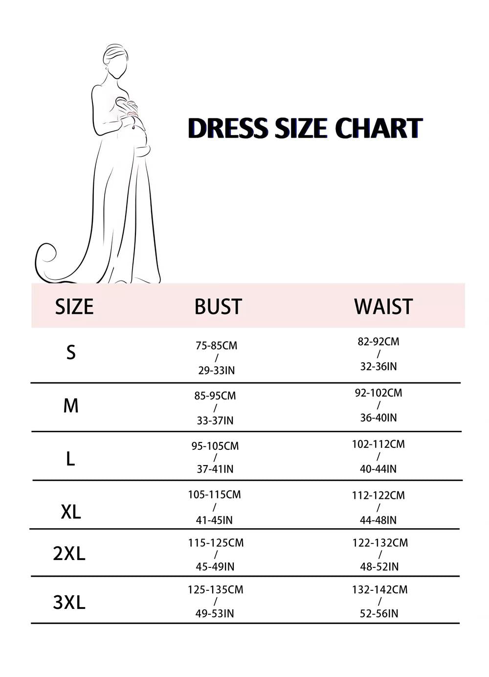 Maternity Dress Size Chart