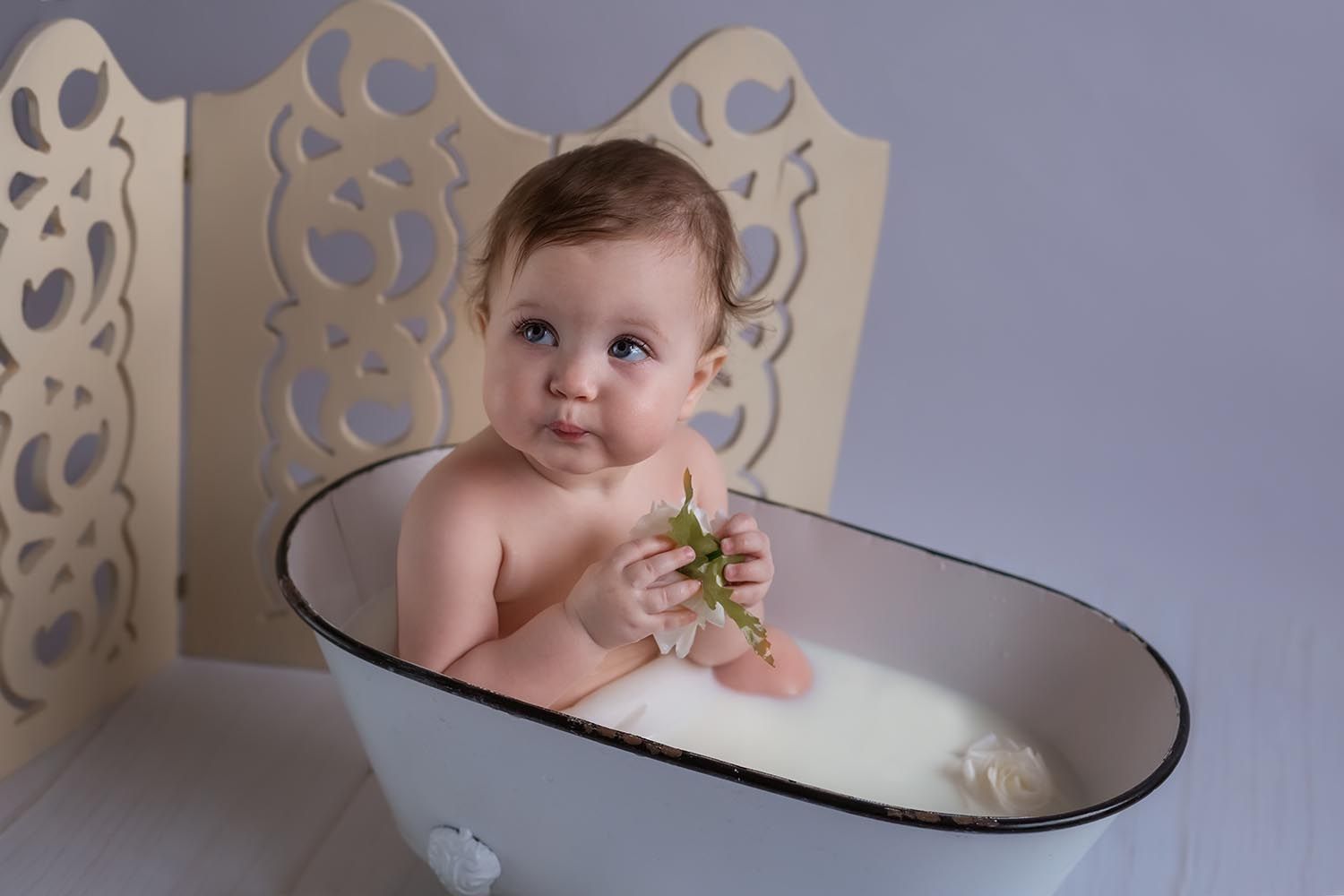 baby milk bath in the room