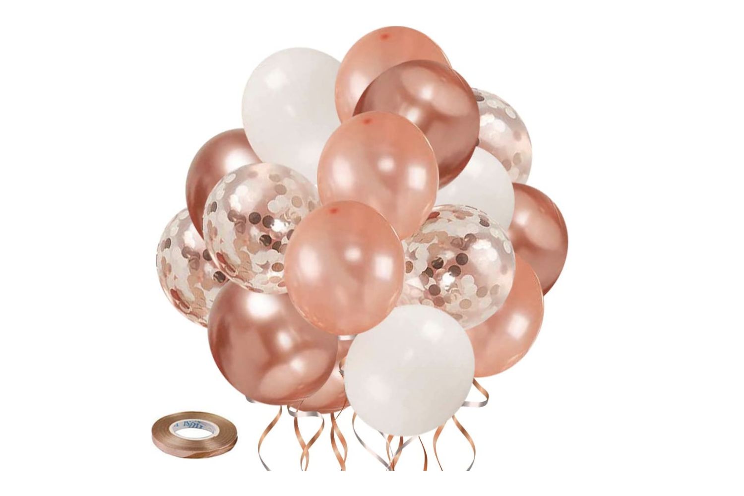 pink, golden and white  Balloons