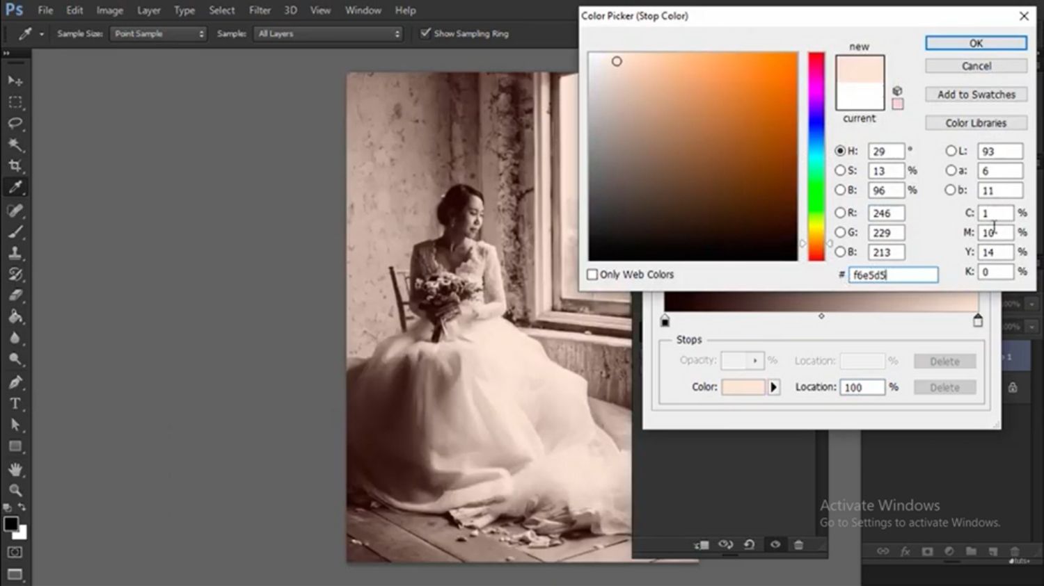 sepia-toned photo-processing tutorial in Photoshop