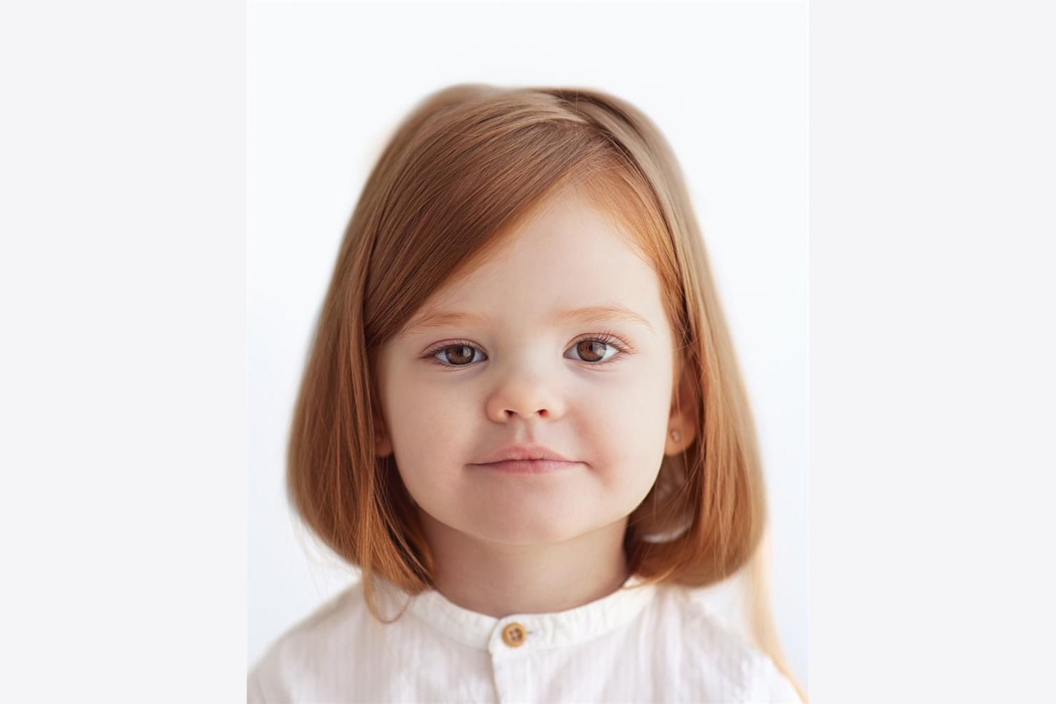 little girl's passport photo