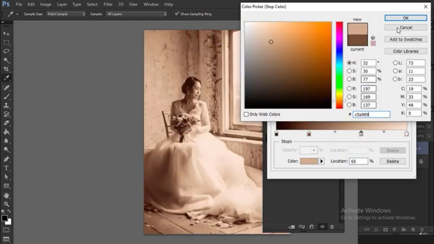 sepia-toned photo-processing tutorial in Photoshop