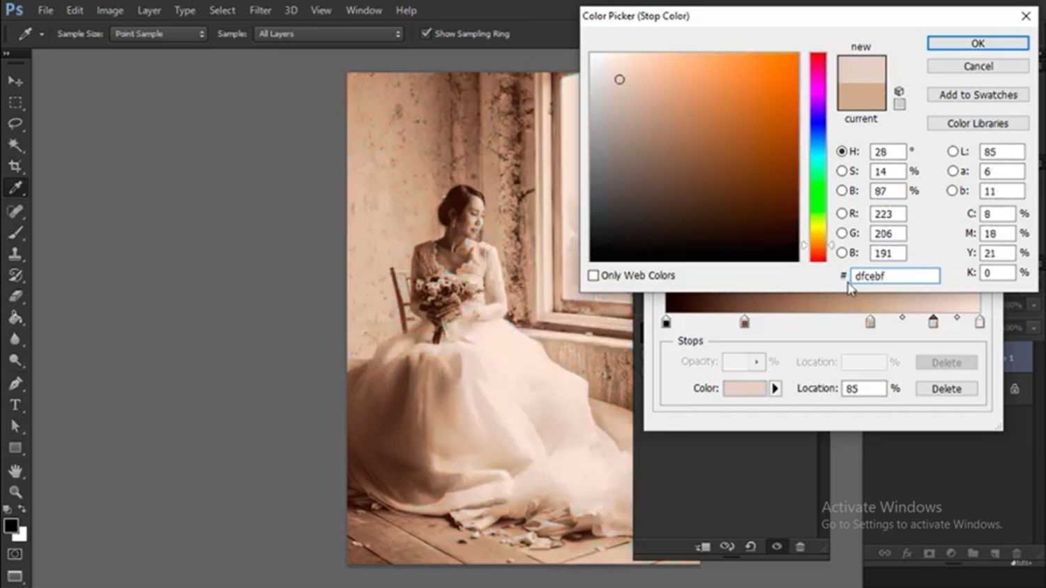 sepia-toned photo-processing tutorial in Photoshop