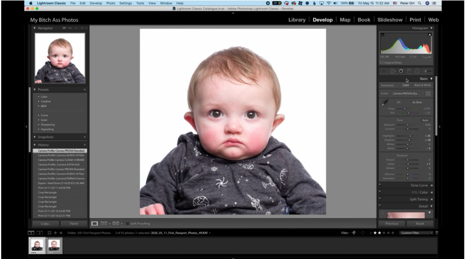 photoshoot tutorial for baby's passport photo