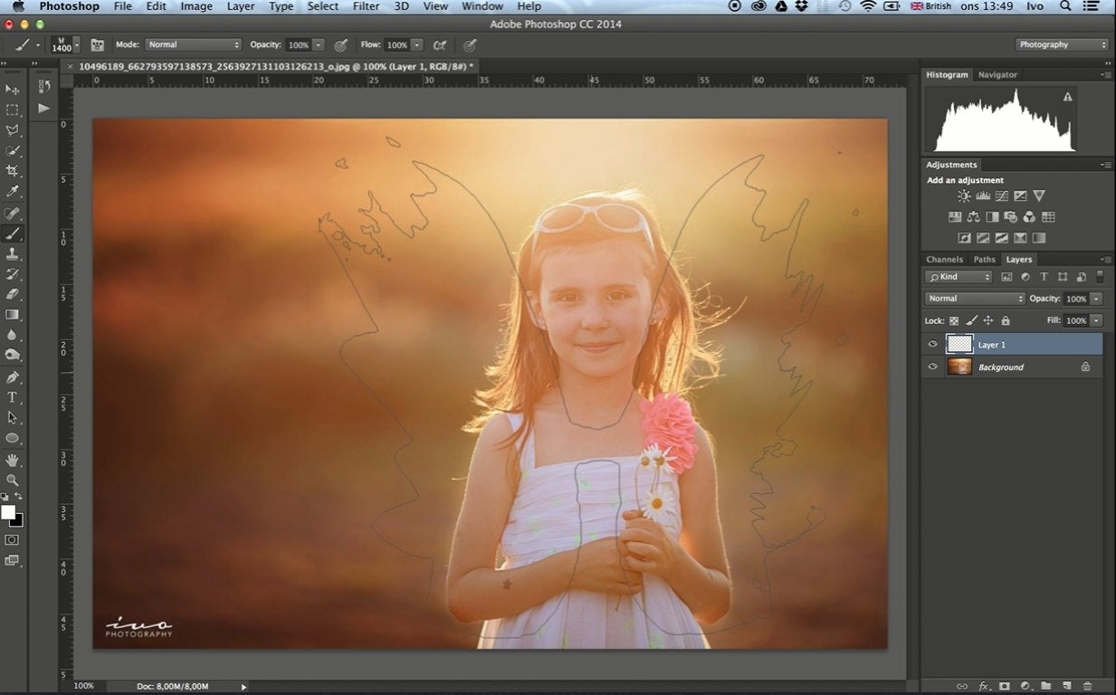 photoshop tutorial for adding fantasy wing effect