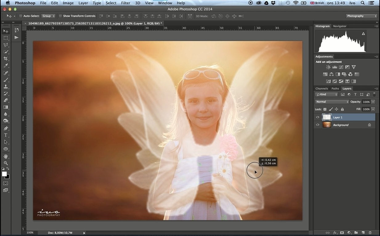 photoshop tutorial for adding fantasy wing effect