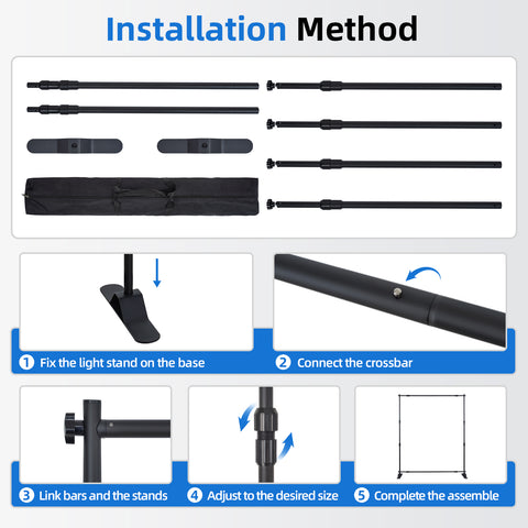 install method of the backdrop stand