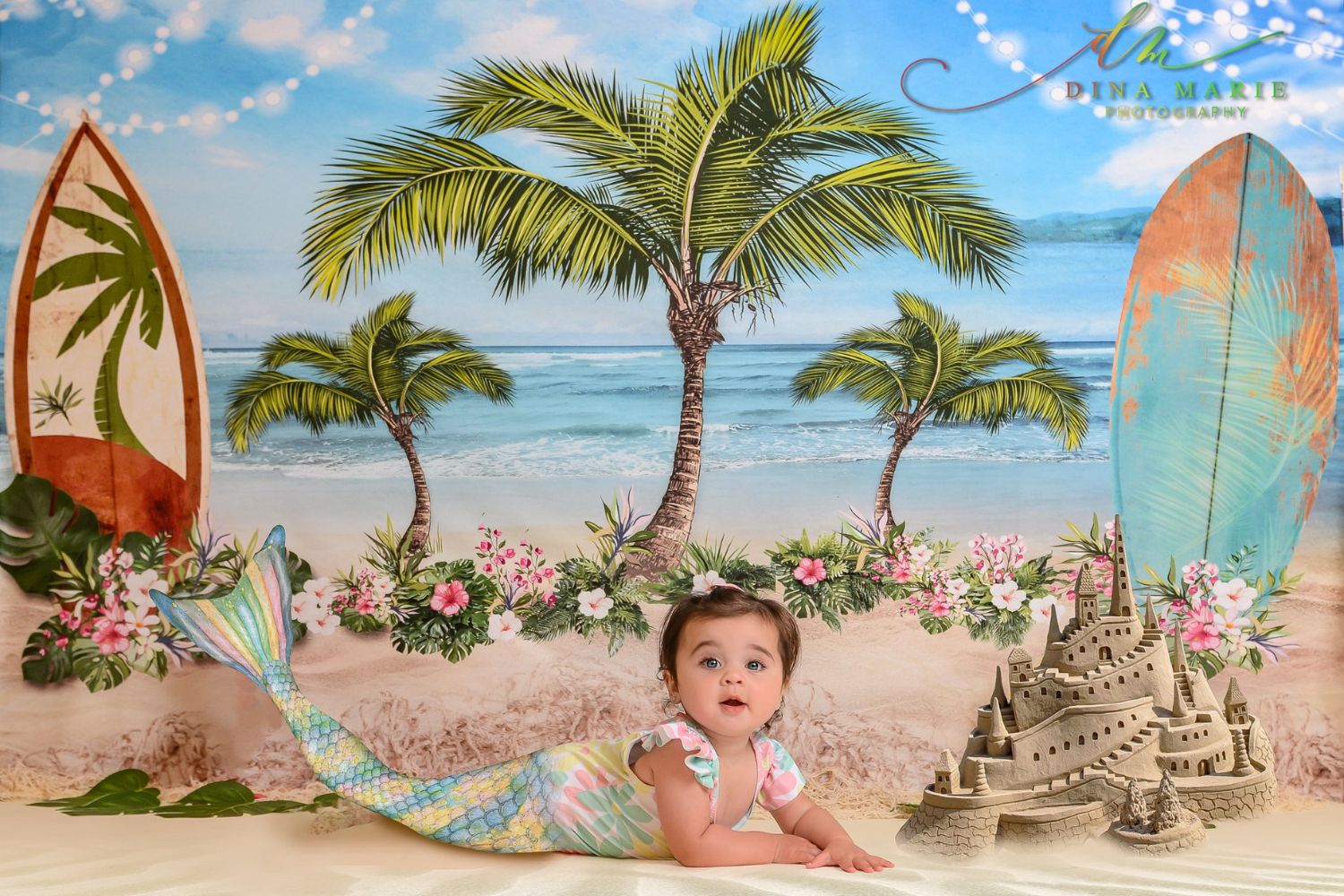 mermaid baby on the beach photo