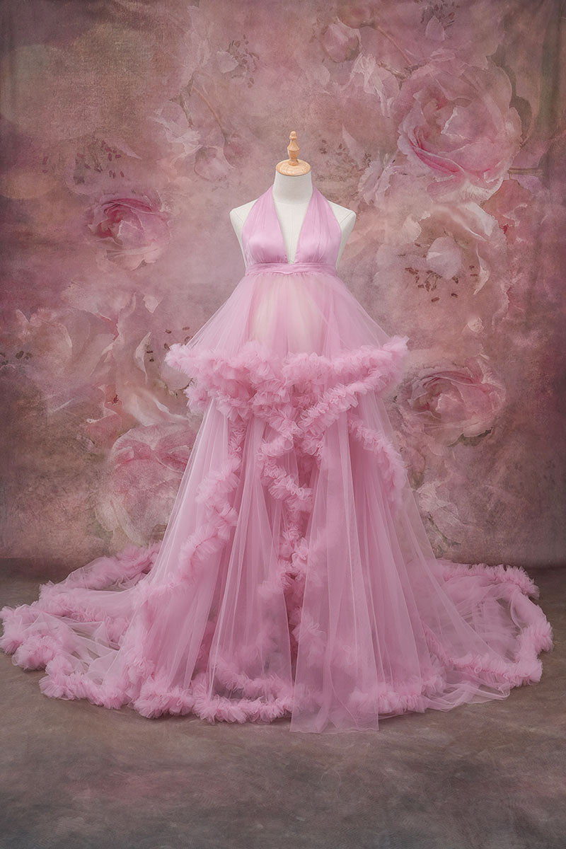 Kate Fantasy Pink Lace Maternity Dress