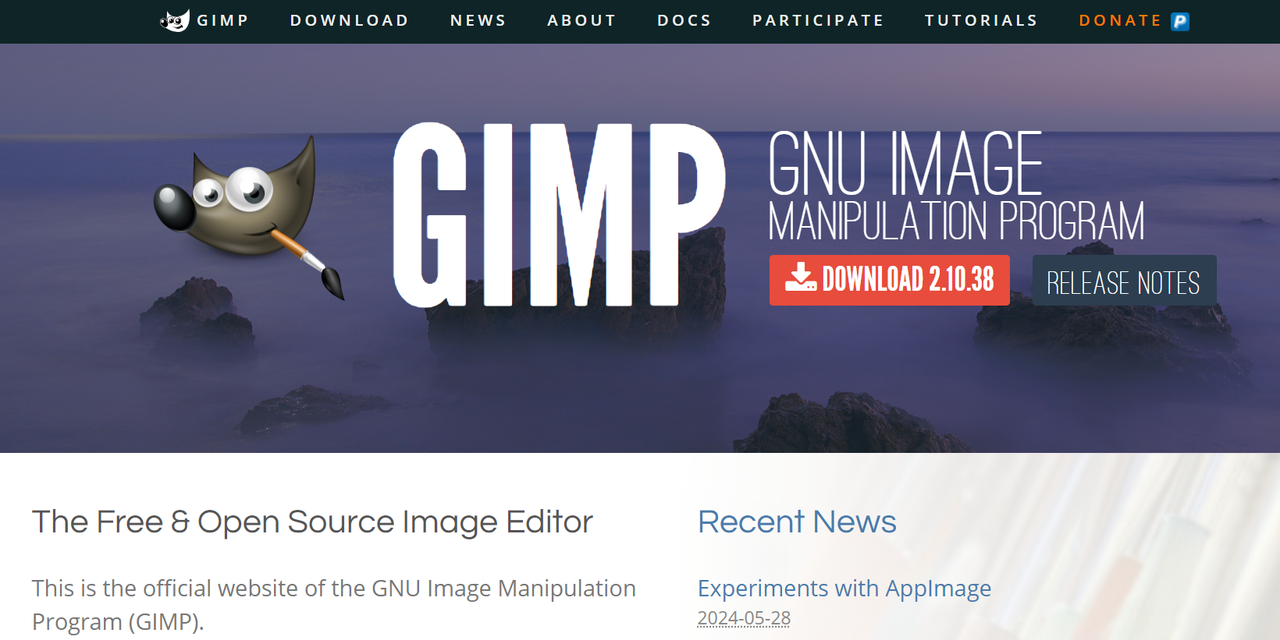 Gimp's web interface