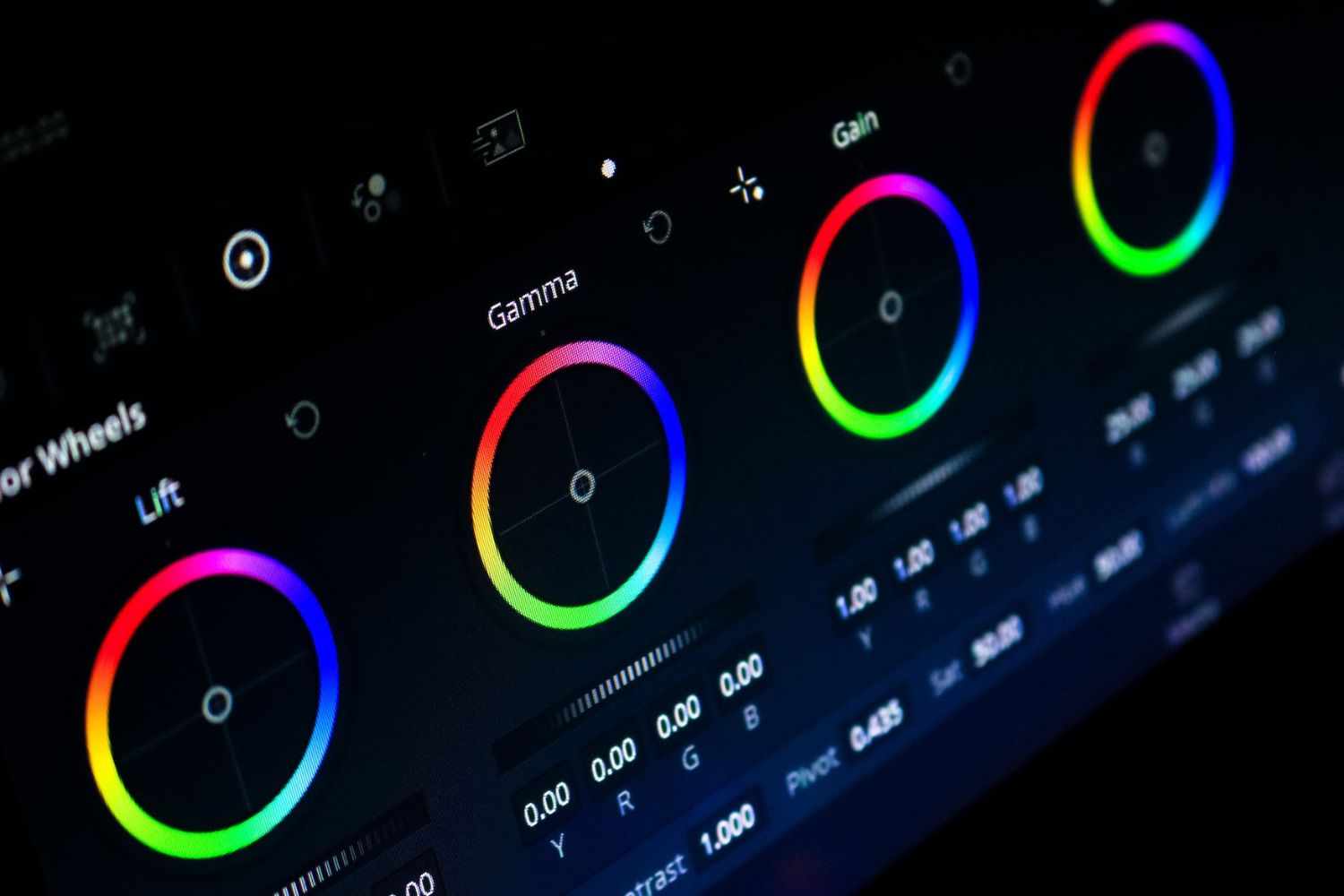 color grading tools in post-processing
