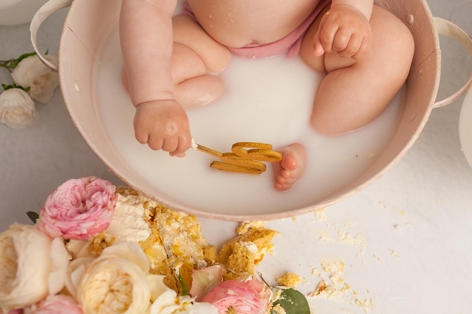 baby milk bath photo 