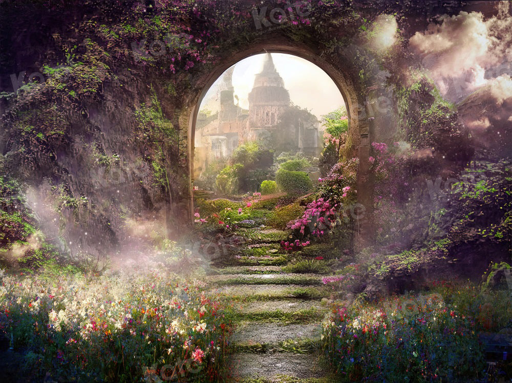 Kate Spring Magic Flower Garden Castle Backdrop for Photography ...
