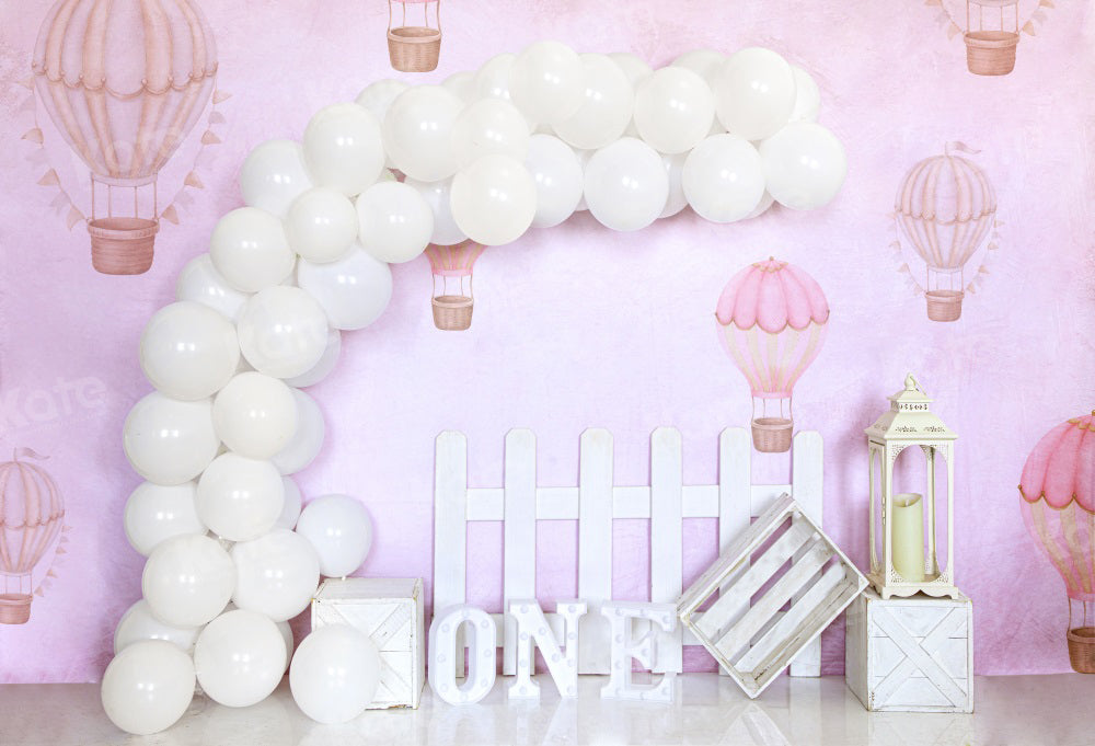 Kate Summer Backdrop One Birthday Balloons Fishing for Photography