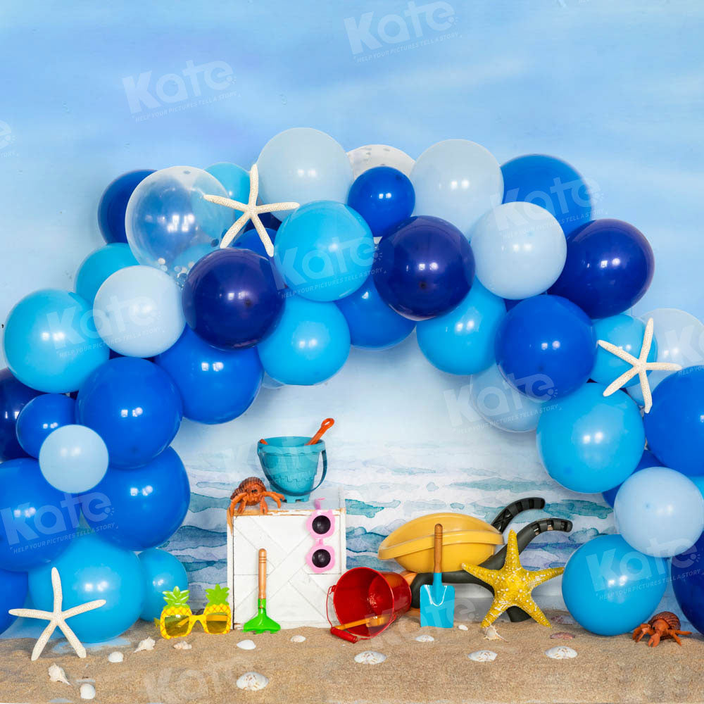 Kate Summer Backdrop One Birthday Balloons Fishing for Photography