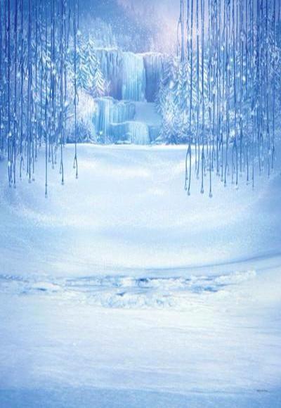 Katebackdrop: Kate Snow Winter Disney Frozen Backdrop Snow Christmas Backdrop