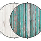 RTS Kate 5X5ft(1.5x1.5m) White Wood/Green Wood Mixed Round Collapsible Backdrop for Photography