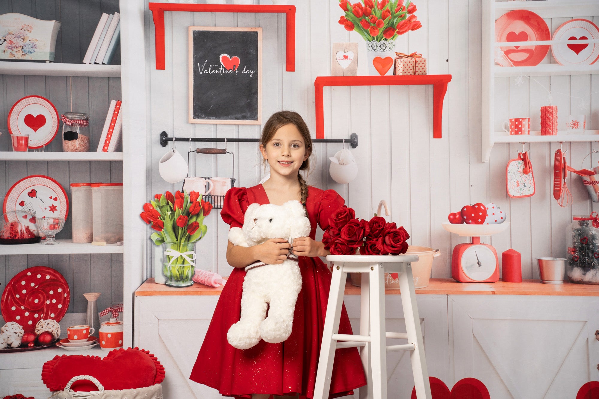 Kate Valentine's Day Love Decorations Backdrop Designed by Angela Mari