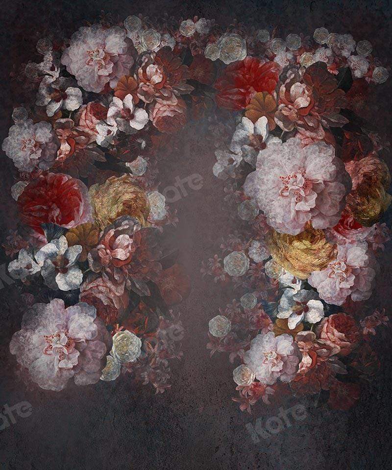 Kate Fine Art Flower Dark Tone Backdrop Designed by GQ – Katebackdrop