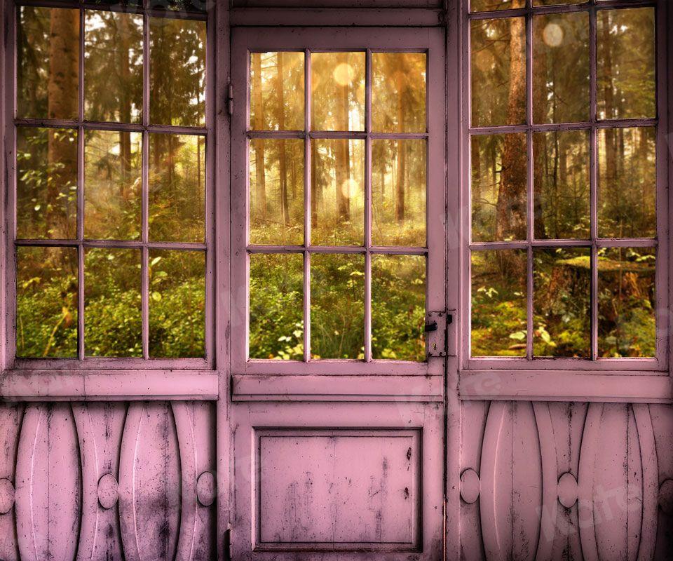 Kate Pink Door Forest Vintage Backdrop for Photography – Katebackdrop