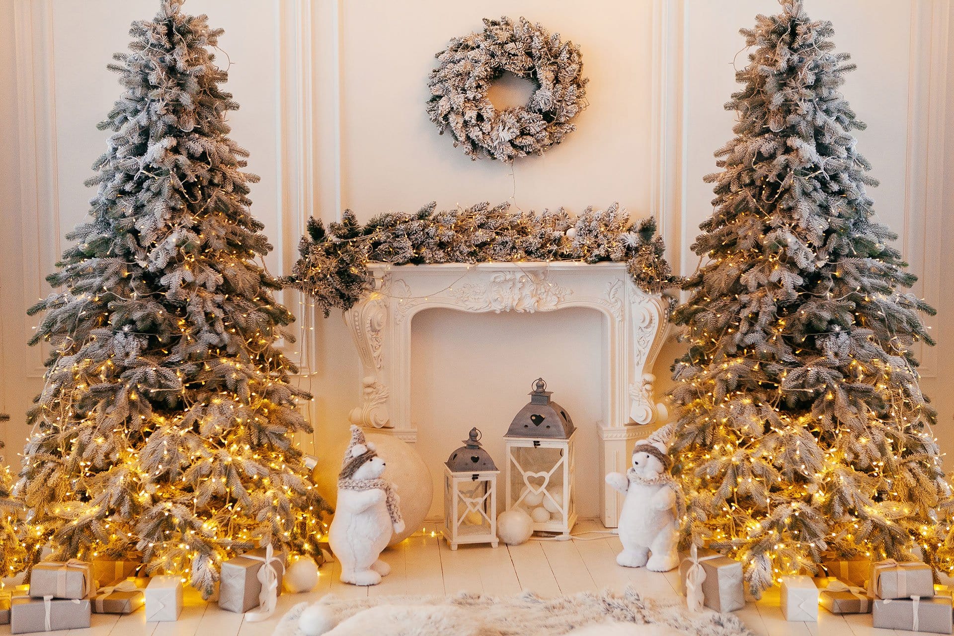 Kate Simple White Christmas Decorations Backdrop Designed By Jerry_Sin