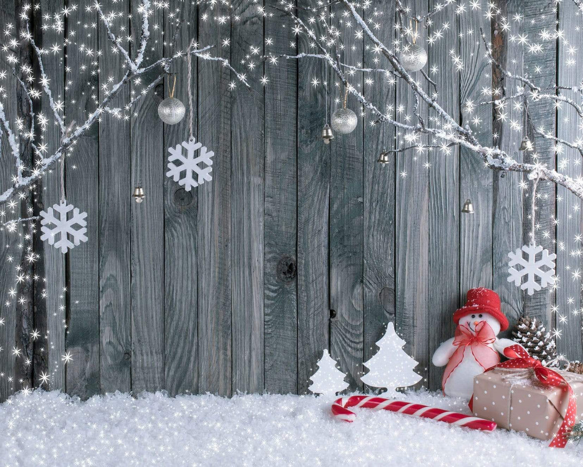 Buy discount Kate Gray Wooden Background snowflake Outdoor