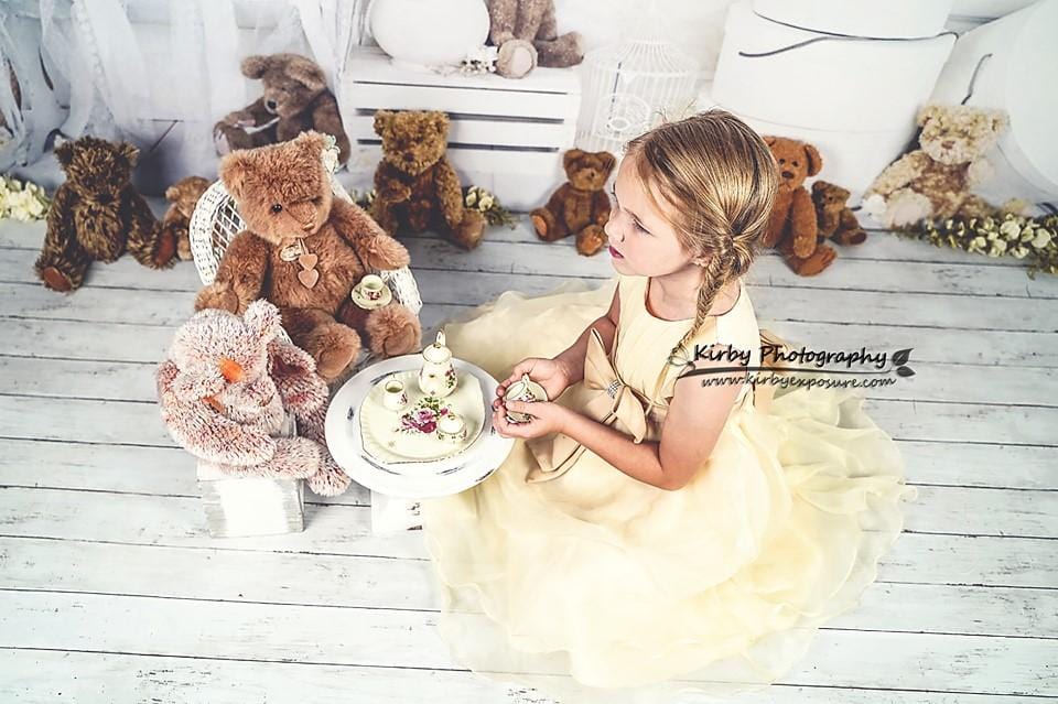 Kate Teddy Bear Vintage Florals Backdrop designed by Arica Kirby –  Katebackdrop