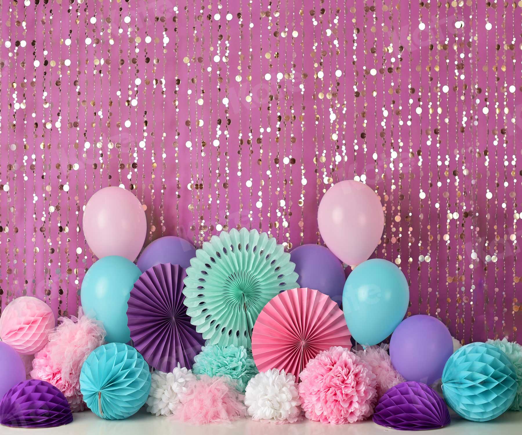 Kate Pink Purple and Teal Birthday Backdrop for Photography – Katebackdrop