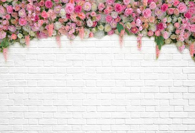 Kate Mother's Day Flowers Vine White Brick Wall Backdrop for Photograp –  Katebackdrop
