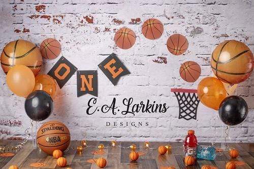 Kate 1st Birthday Basketball Backdrop for Photography Designed By Erin –  Katebackdrop