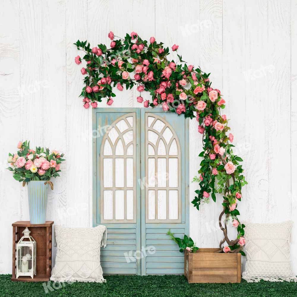 Kate Spring Mother's Day Backdrop Floral Door for Photography – Katebackdrop