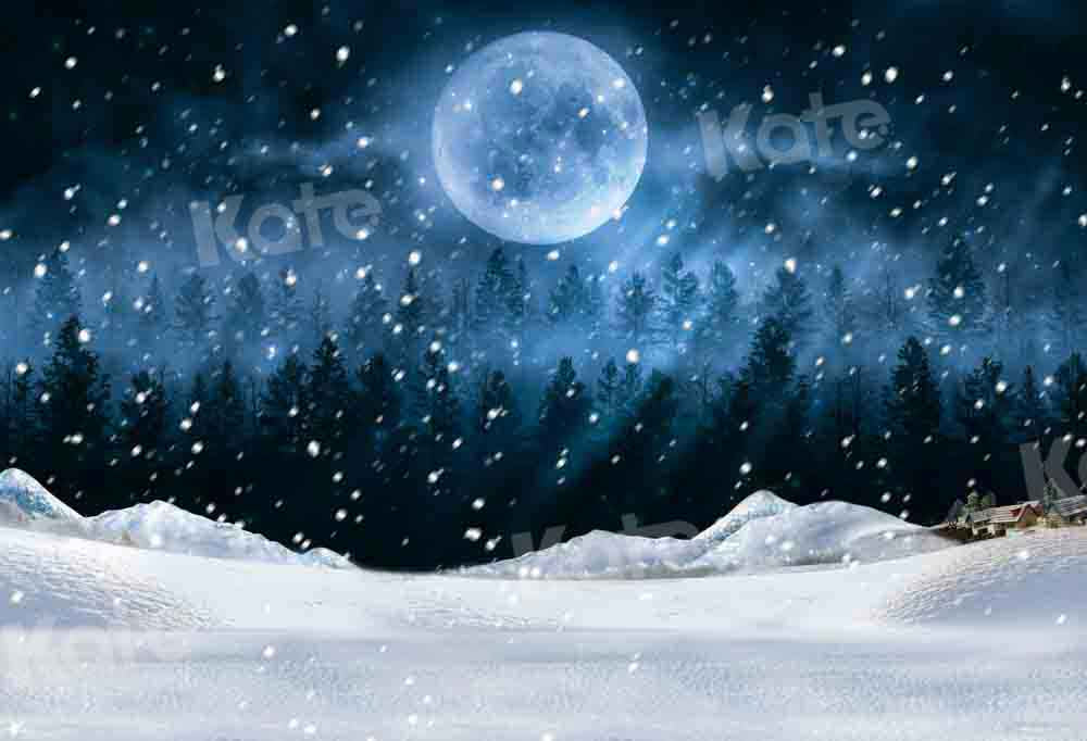 Kate Winter Night Snow Backdrop for Photography – Katebackdrop