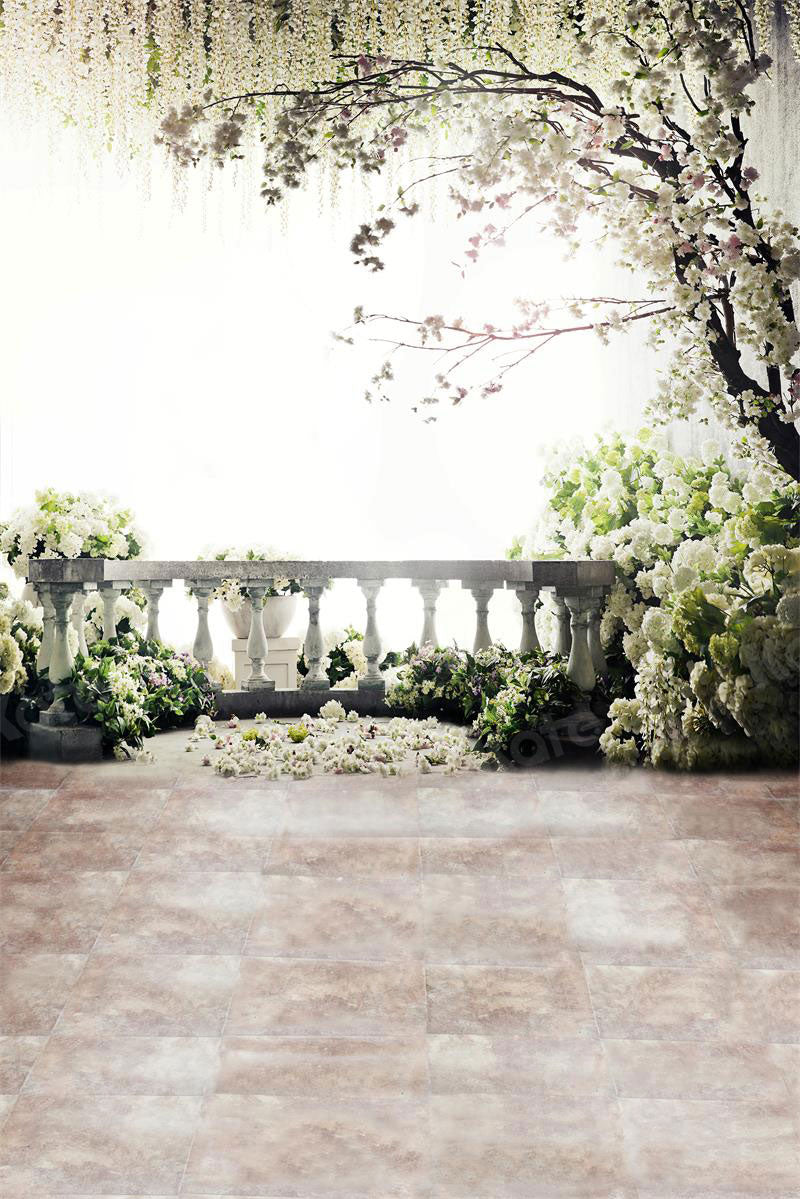 Kate Scenery Backdrop Weeding Photo Photography White Flowers Tree –  Katebackdrop