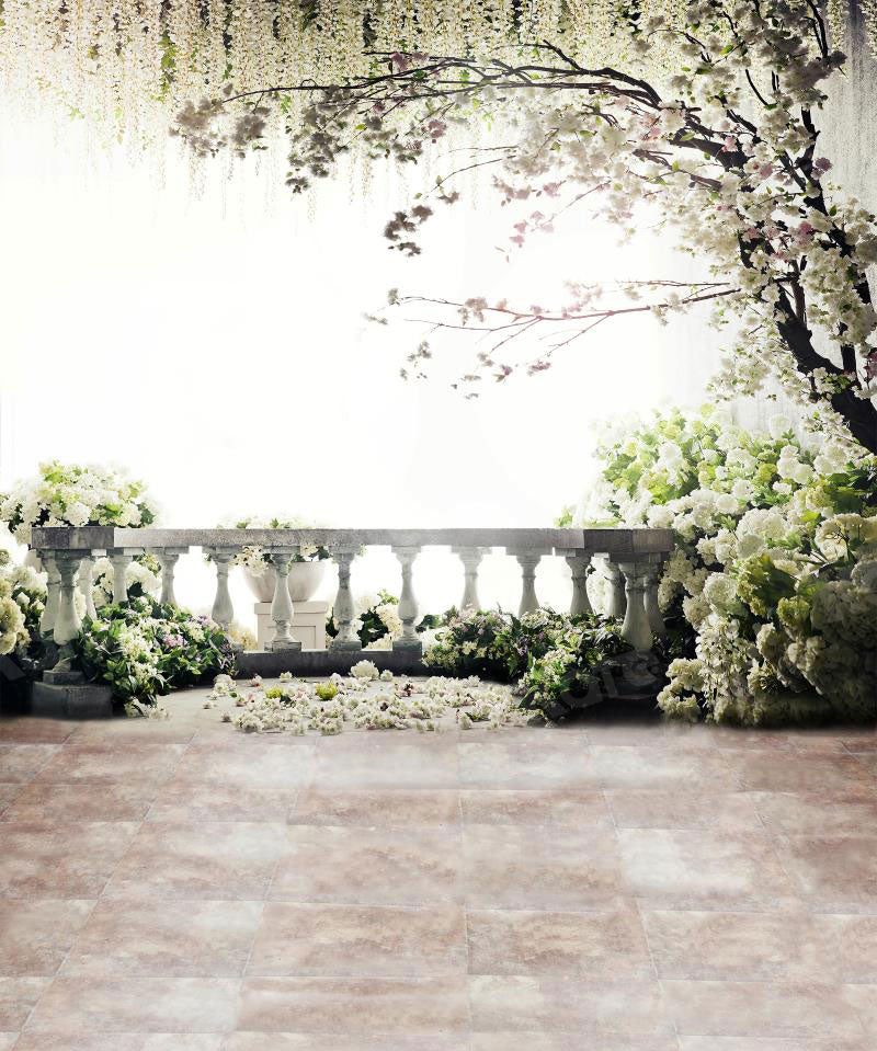 Kate Scenery Backdrop Weeding Photo Photography White Flowers Tree –  Katebackdrop