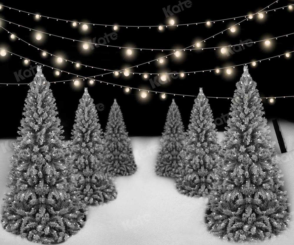 Kate Christmas Trees Backdrop Snow Winter For Photography Katebackdrop 