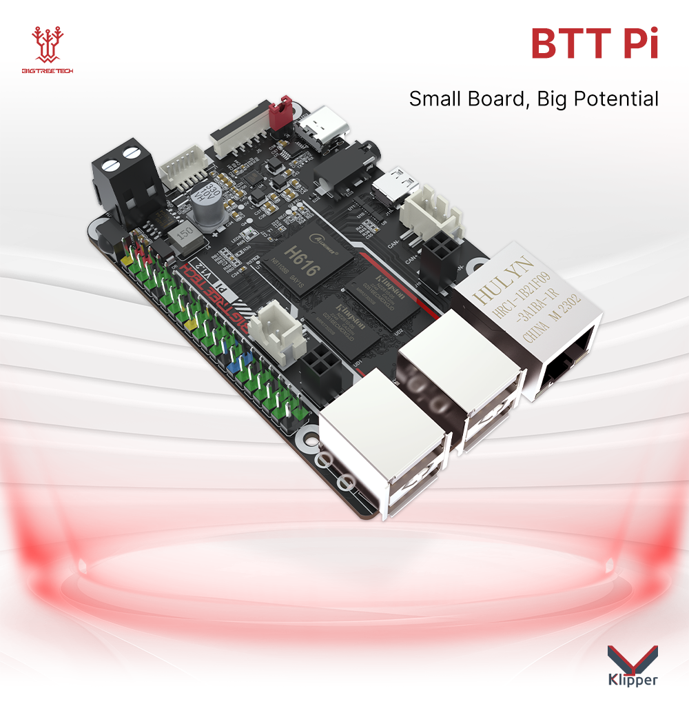 BTT Pi is an alternative computing board that can be used to run Klipper or Linux.