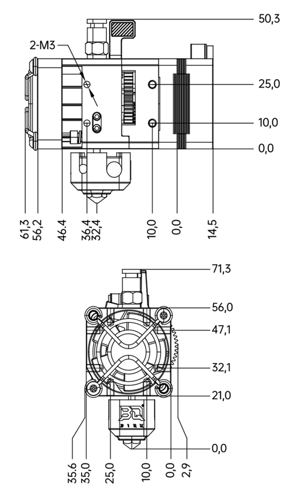 The dimensions of H2 V2S.