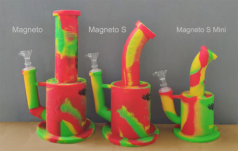 The size comparison of Waxmaid Magneto series silicone water pipes