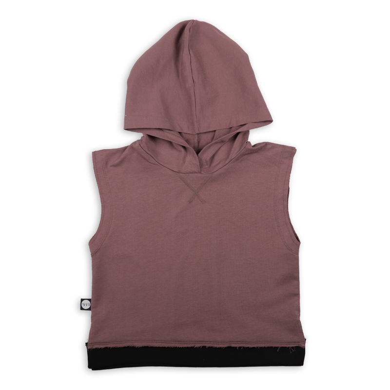 red sleeveless hoodie kids