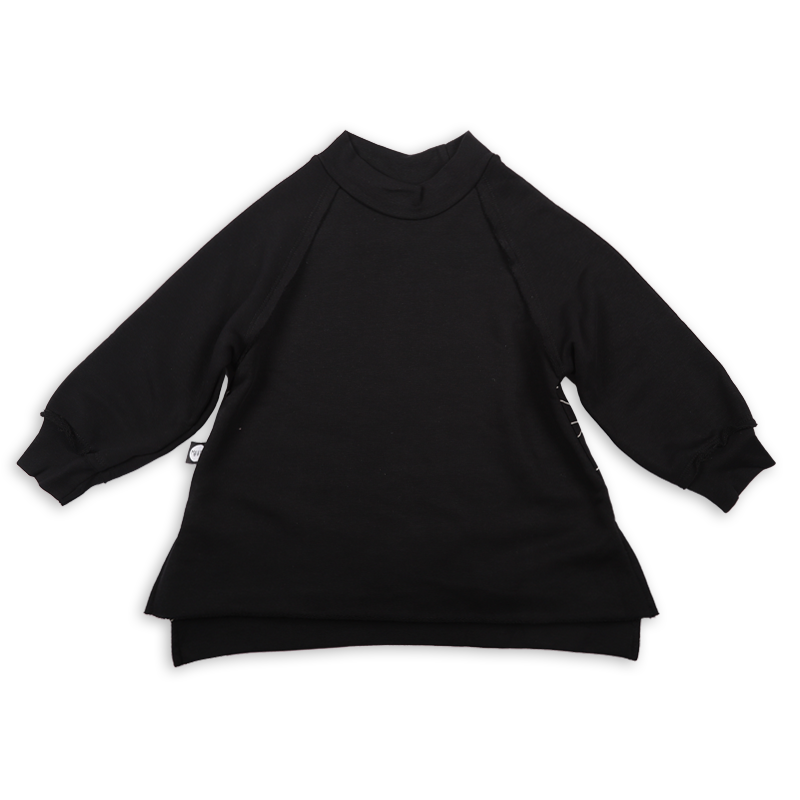 black tunic sweatshirt