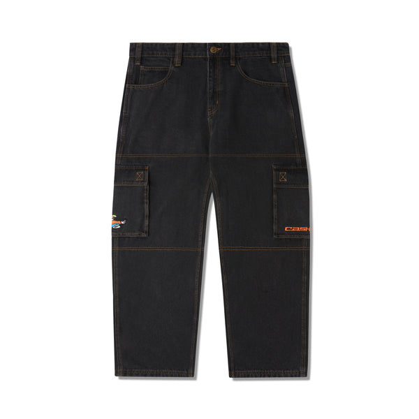 Cash Only Aleka Cargo Jeans (Faded Black) - CSC, Cardiff Skateboard Club - UK Skate Store