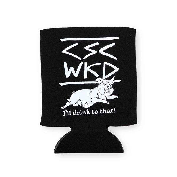 Carve Wicked x CSC King of Pigs Beer Koozie (Black) - CSC, Cardiff Skateboard Club - UK Skate Store