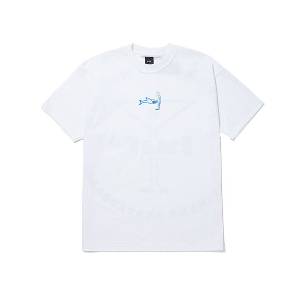 HUF x Alltimers Shark Attack T-Shirt (White) - CSC, Cardiff Skateboard Club - UK Skate Store
