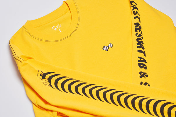 Last Resort x Spitfire LR&SF Longsleeve T-Shirt (Yellow) - CSC, Cardiff Skateboard Club - UK Skate Store