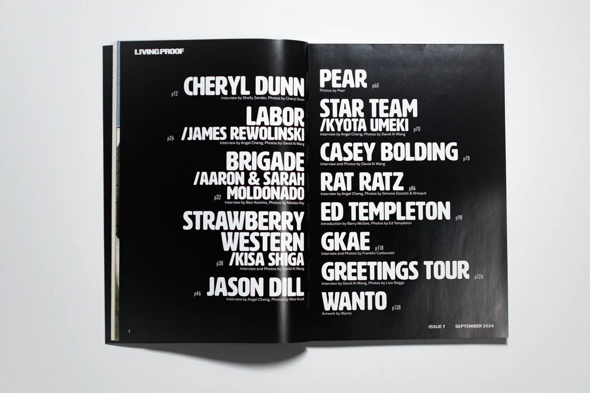 Living Proof Magazine Issue 7 Contents