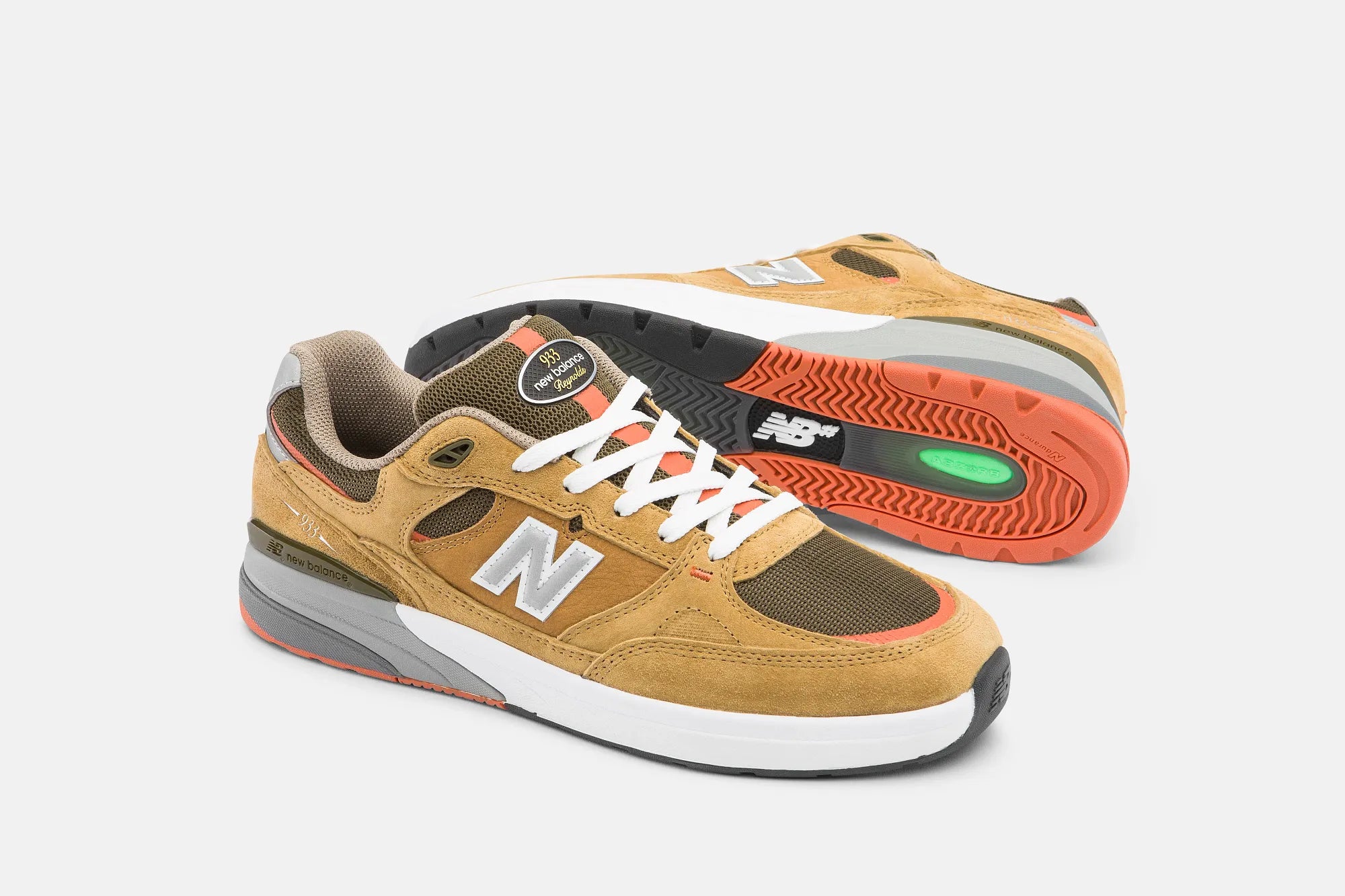 New Balance Numeric Andrew Reynolds 933 Skate Shoes (Camel / Brown) Pair