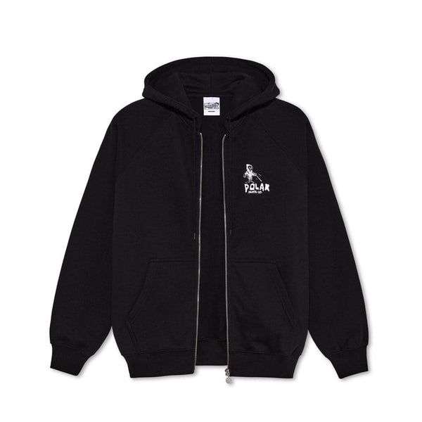 Polar 'Reaper' Default Zip Hood (Black) - CSC, Cardiff Skateboard Club - UK Skate Store