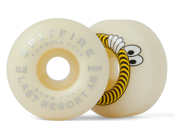 Last Resort x Spitfire Formula Four 52mm Skateboard Wheels (Yellow) - CSC, Cardiff Skateboard Club - UK Skate Store