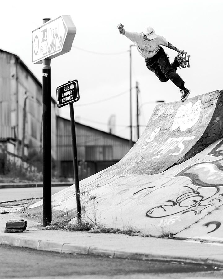 Sam Blinky Hutchison Boneless in Bordeaux, photo by Reece Leung - CSC, Cardiff Skateboard Club - UK Skate Shop
